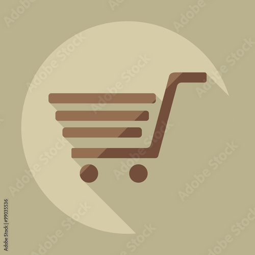 Flat modern design with shadow icons truck buyer