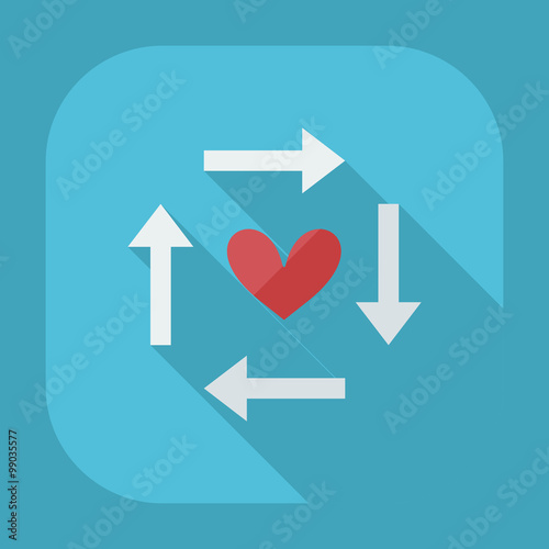 Free Download Flat modern design with shadow icons sign of love - GFXLoad