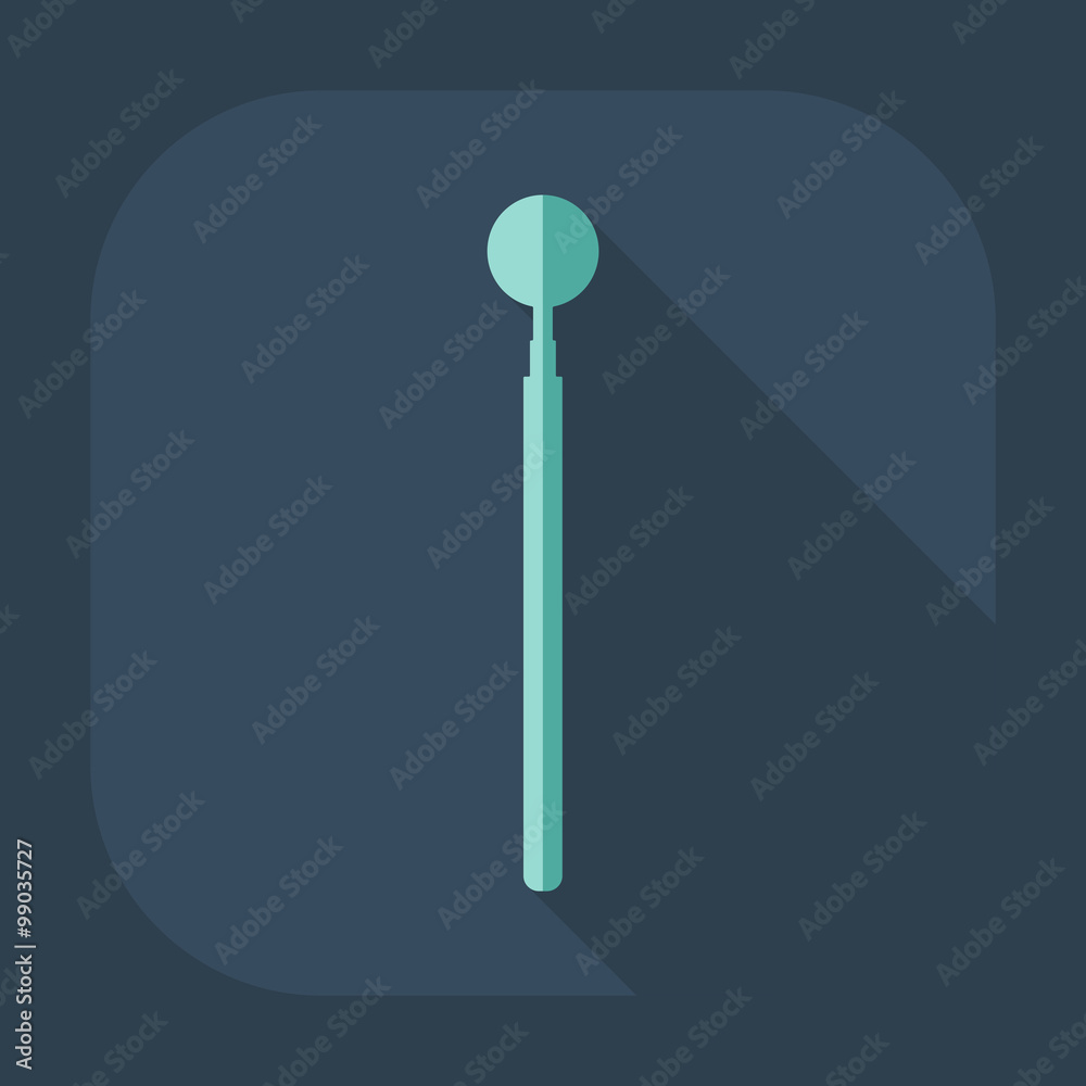 Flat modern design with shadow dentist tool Flat modern design with shadow dentist tool