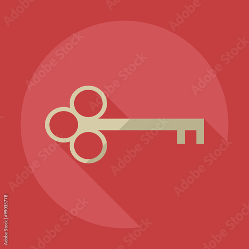 Flat modern design with shadow icons key