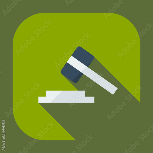 Flat modern design with shadow icons law