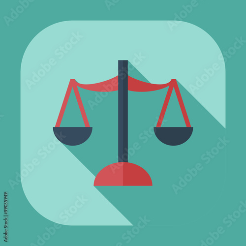 Flat modern design with shadow icons law