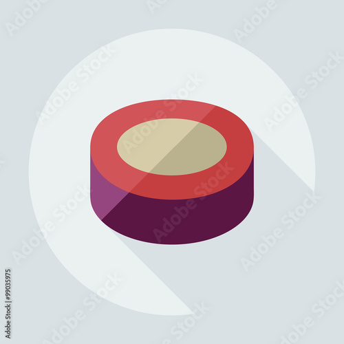 Flat modern design with shadow icons Japanese sushi