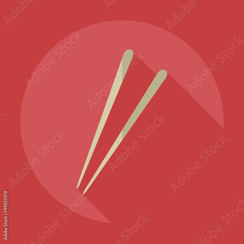 Flat modern design with shadow icons Japanese sushi