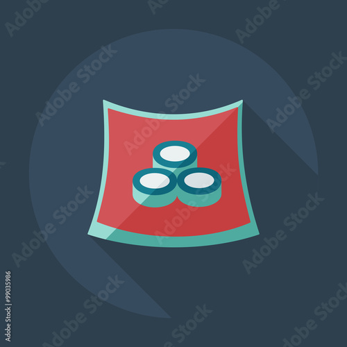 Flat modern design with shadow icons Japanese sushi