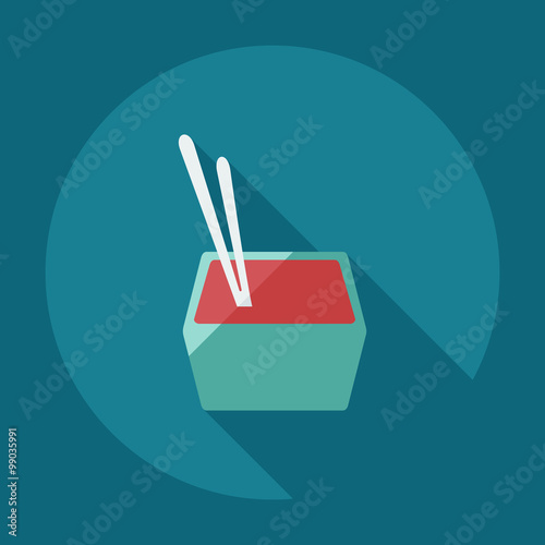 Flat modern design with shadow icons Japanese sushi