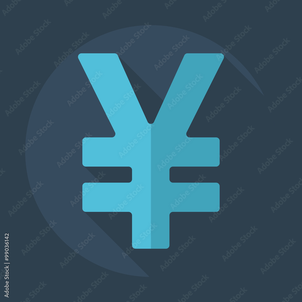 Flat modern design with shadow icons currency unit Flat modern design with shadow icons currency unit