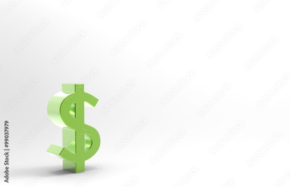 Dollar is US money. Made in 3D on a white background. Dollar is US money. Made in 3D on a white background.