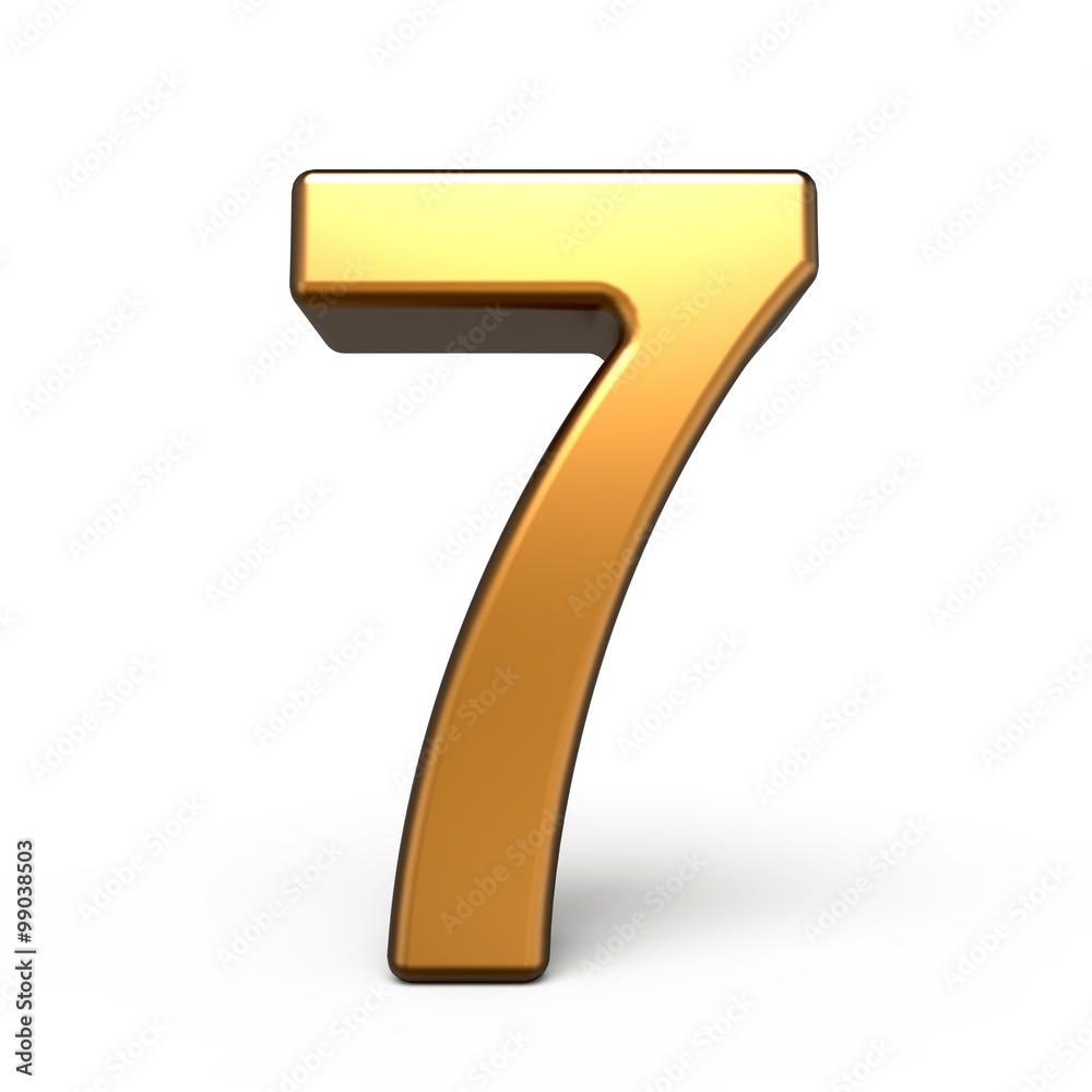 3d matte gold number 7 3d matte gold number 7