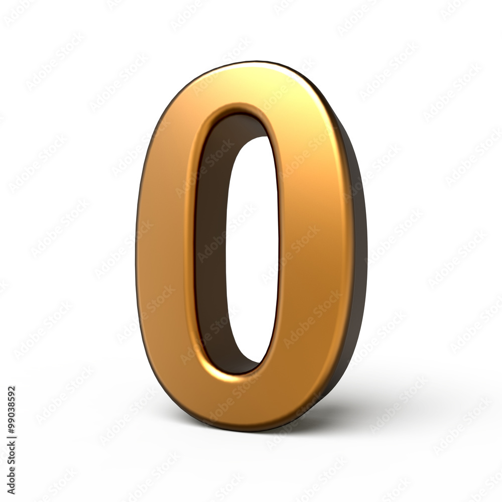 3d matte gold number 0 3d matte gold number 0