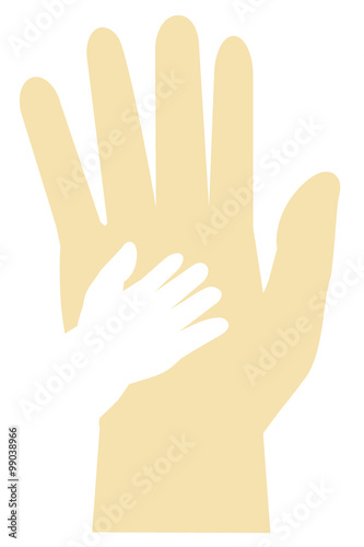 Adult's Hand and Baby's Hand 
