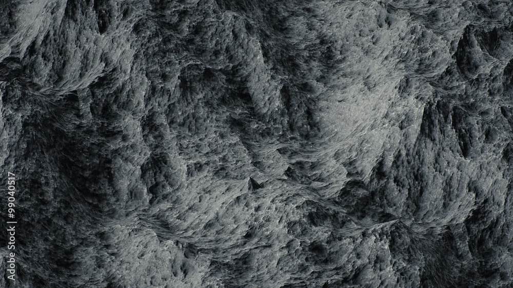 Macro Rocky Terrain Flyover