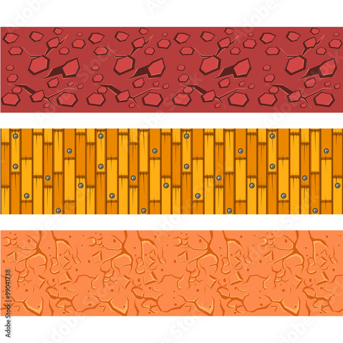 Misted, Laminate Flooring and Clay Patterns Set