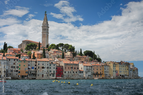 Old town Rovinj in Croatia in the summer day