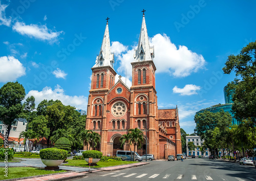 Notre-Dame Cathedral Basilica in Hochiminh city, Vietnam Fototapet