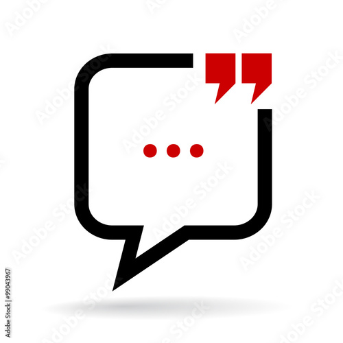 Chat quote bubble icon