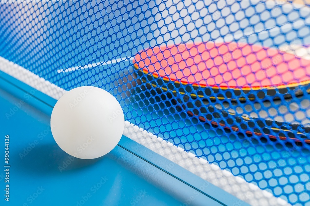 Sport game concept. Ball and rackets for ping pong.
