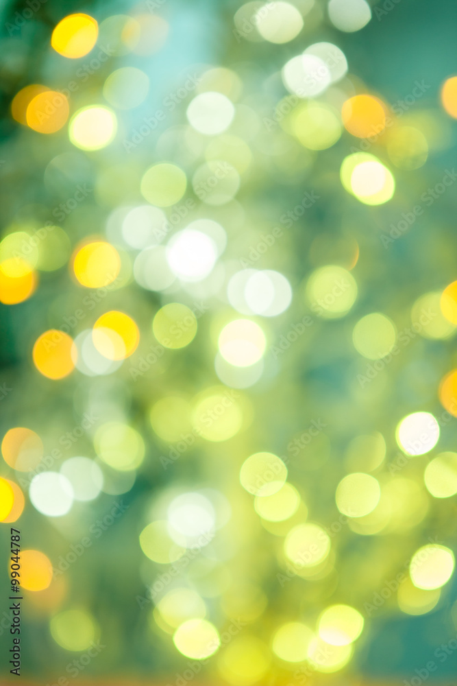 Obraz premium Bokeh Lichter in Gruentoenen