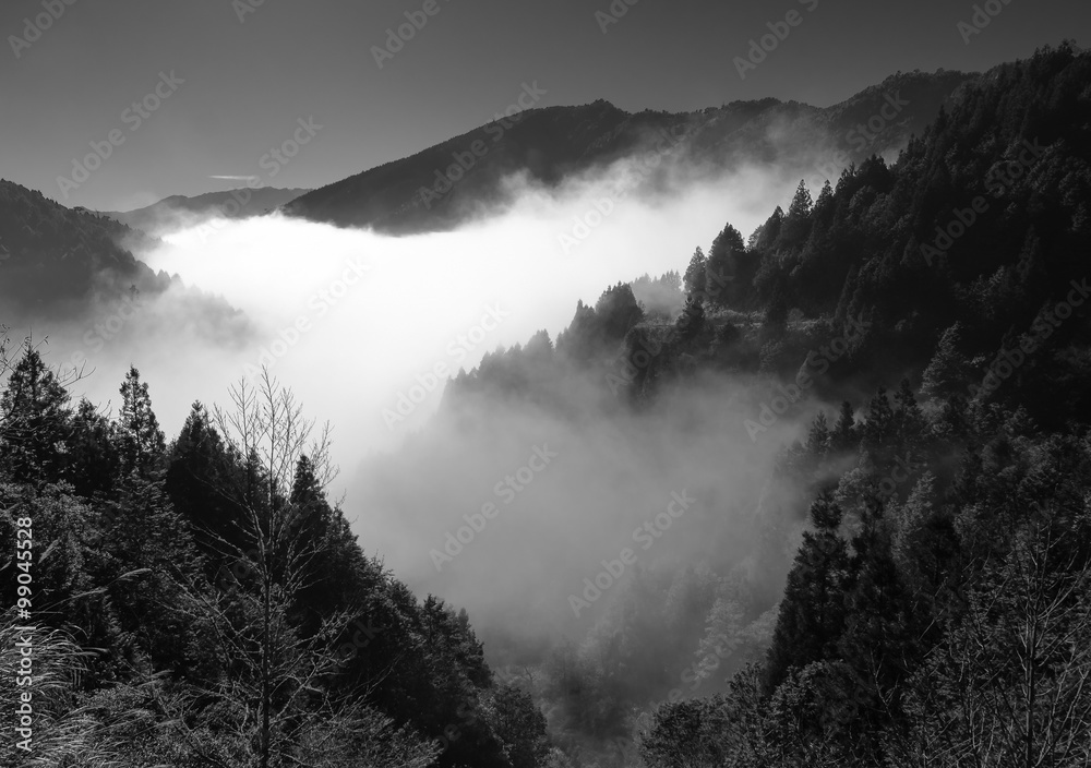 Fototapeta premium Morning sun come out from the mountain No.2