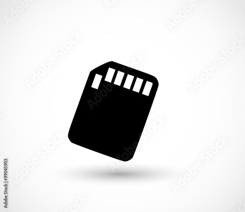 Memory card icon vector