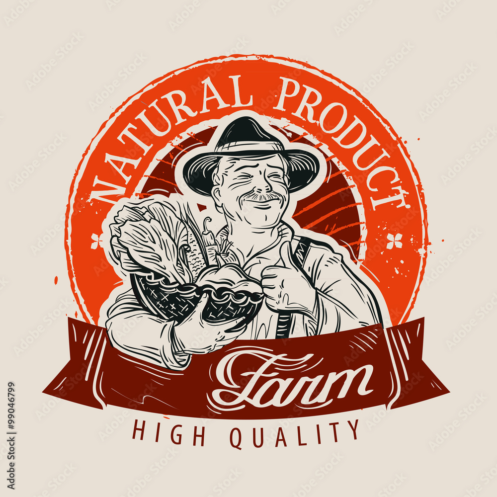 vegetables vector logo design template. food, farm or gardening, horticulture icon