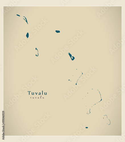 Modern Map - Tuvalu TV photo