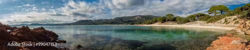 Panoramic view of Palombaggia beach in Corsica