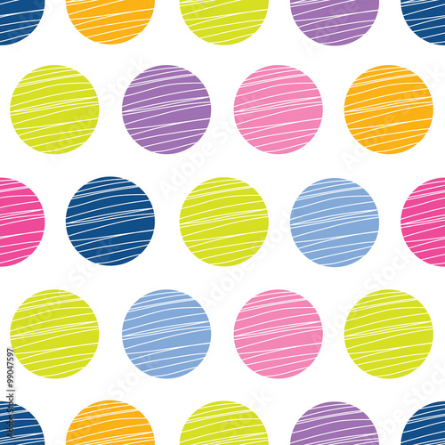 Seamless pattern, polka dot fabric, wallpaper, vector