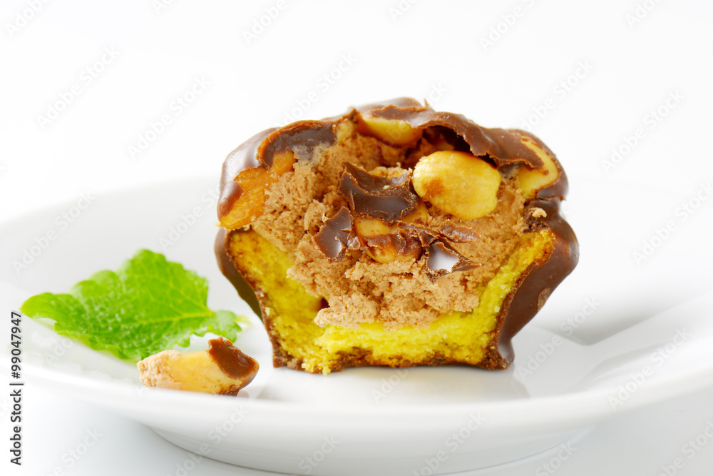 chocolate covered cookie with peanut filling chocolate covered cookie with peanut filling