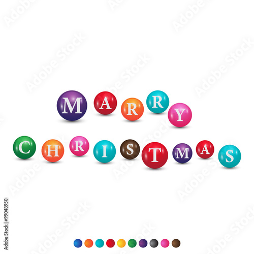 3d ball marry chirstmas