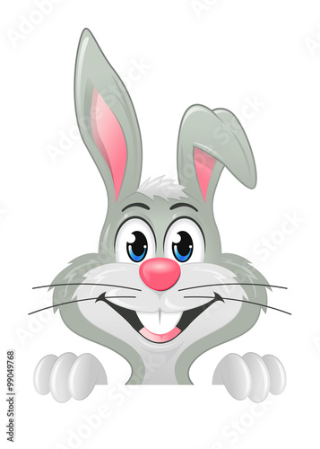 White easter bunny banner top