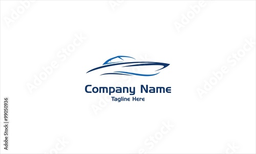 Blue Boat 2 Logo Vector
