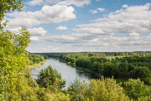 View of the river Neman. Liskiava. Lithuania