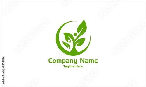 Green Life Healthy Logo Vector