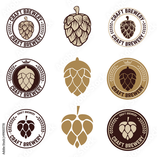 Set of craft beer labels