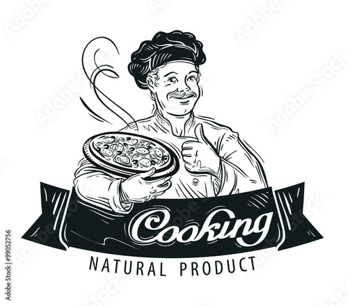 pizza vector logo design template. food or restaurant icon