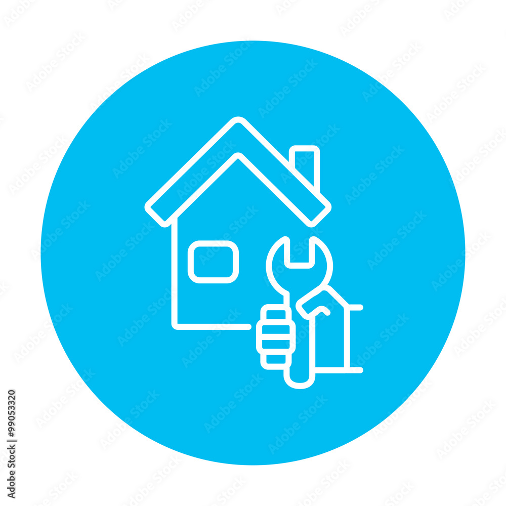 House repair line icon. House repair line icon.