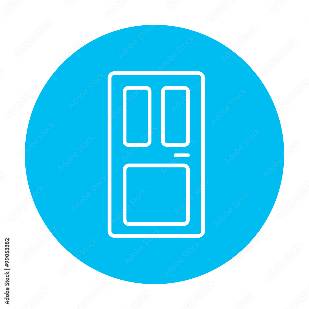Front door line icon. Front door line icon.
