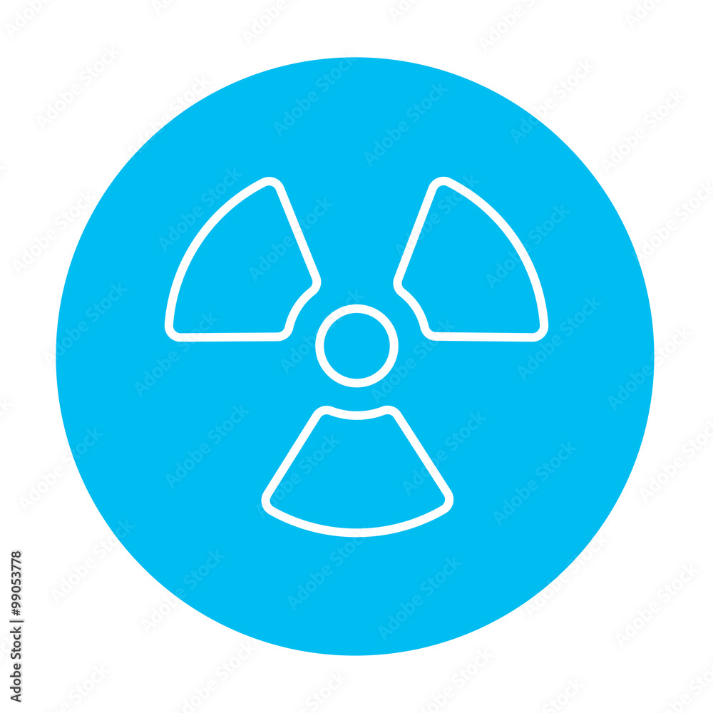 Ionizing radiation sign line icon. Ionizing radiation sign line icon.
