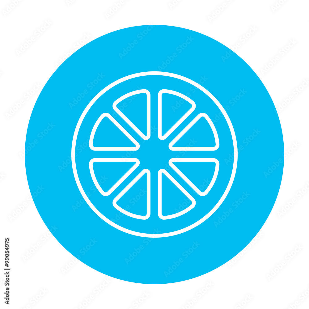 Slice of lemon line icon. Slice of lemon line icon.