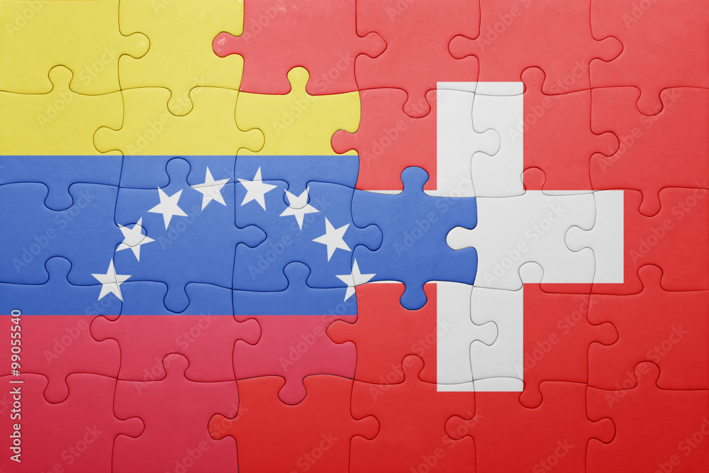 puzzle with the national flag of switzerland and venezuela puzzle with the national flag of switzerland and venezuela