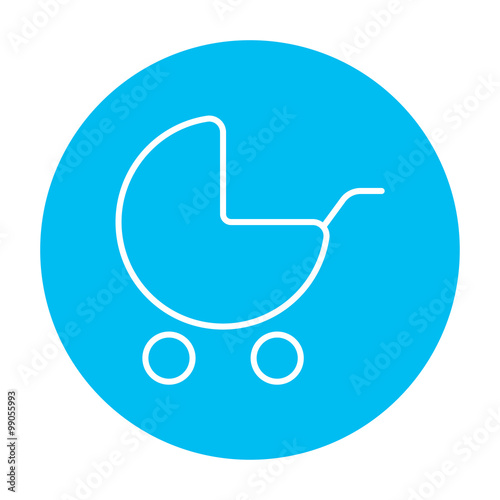 Baby stroller line icon.