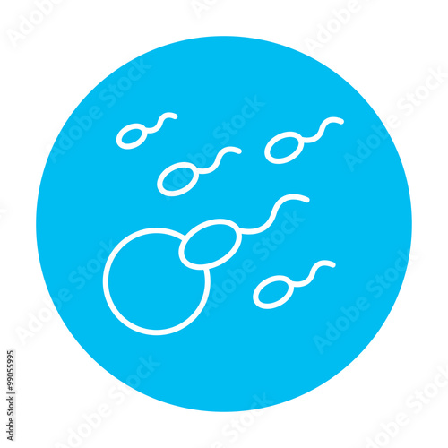 Fertilization line icon.