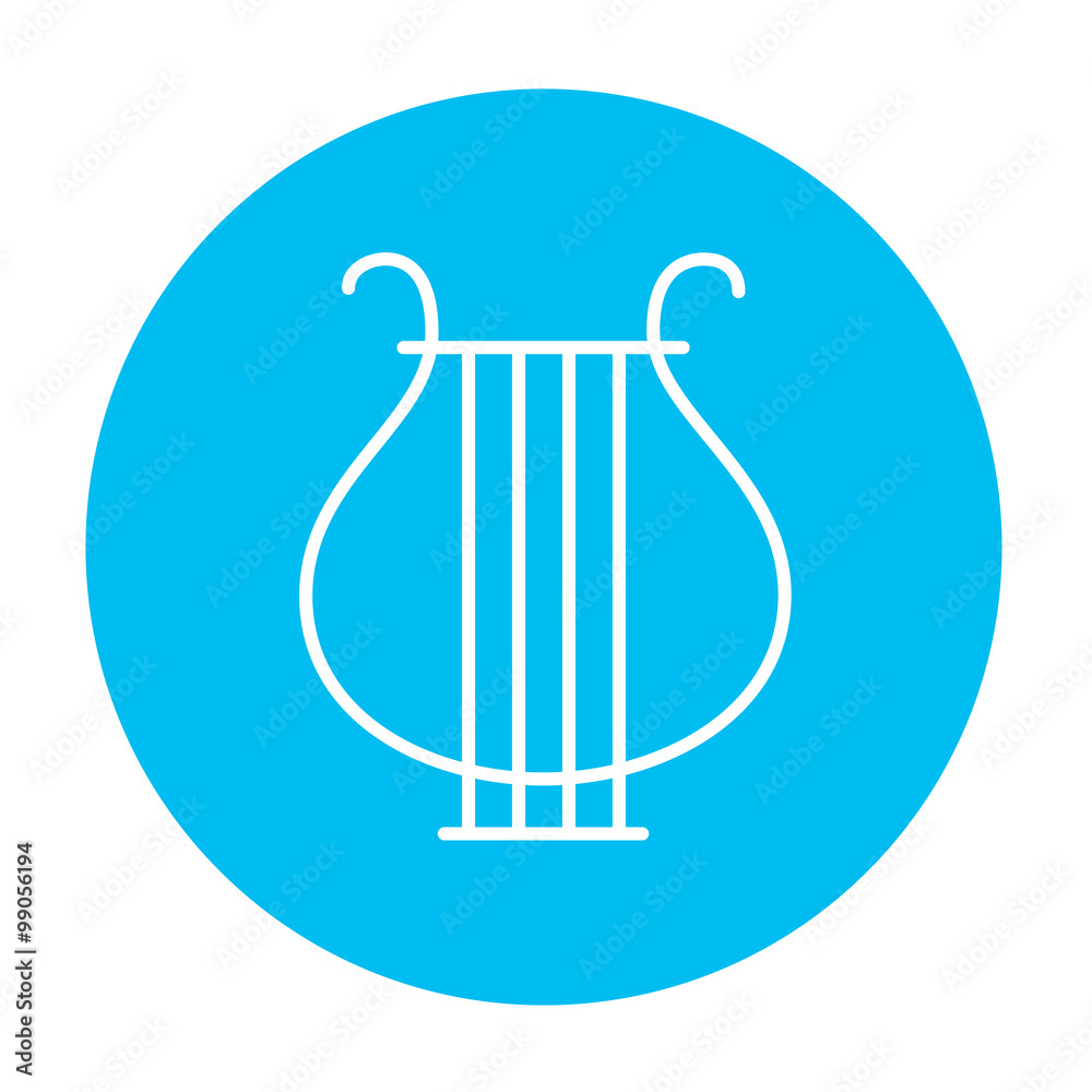 Lyre line icon. Lyre line icon.