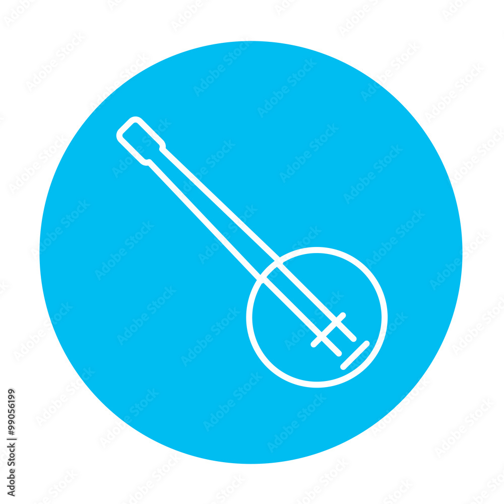 Banjo line icon. Banjo line icon.