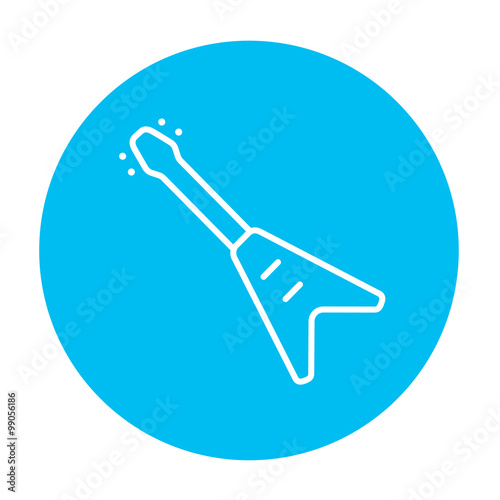 Electric guitar line icon.