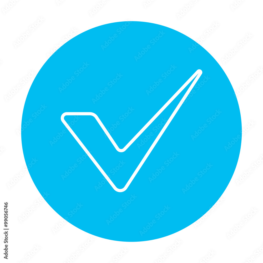 Tick line icon. Tick line icon.