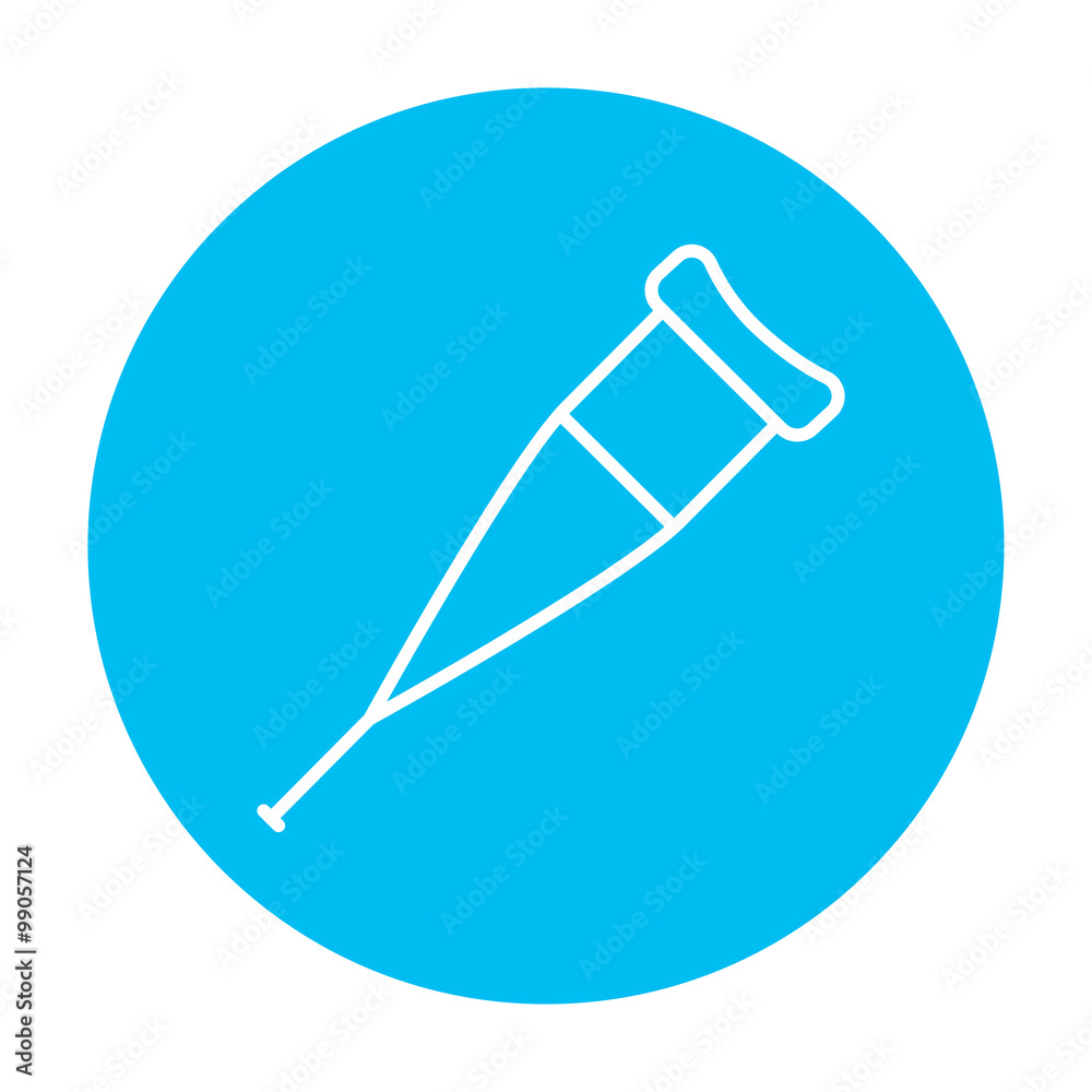 Crutch line icon. Crutch line icon.