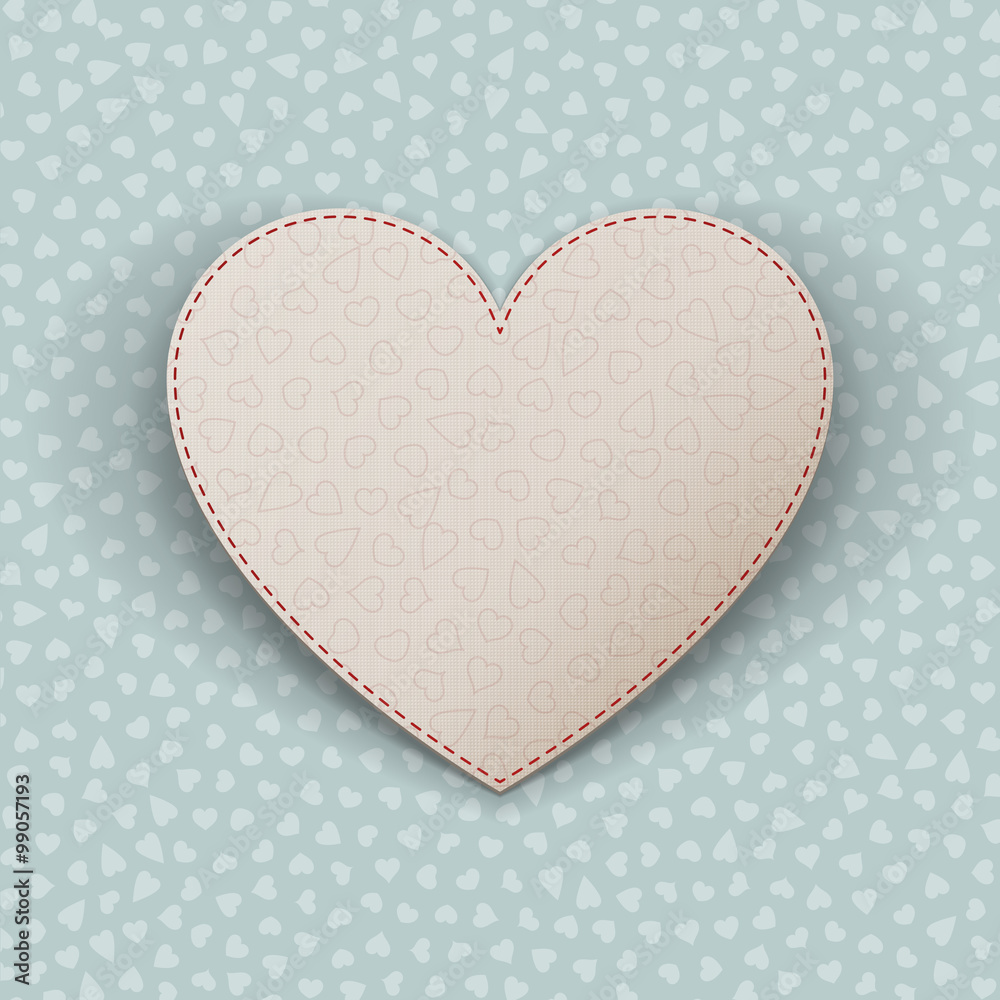 Happy Valentines Day realistic paper Heart Card Happy Valentines Day realistic paper Heart Card