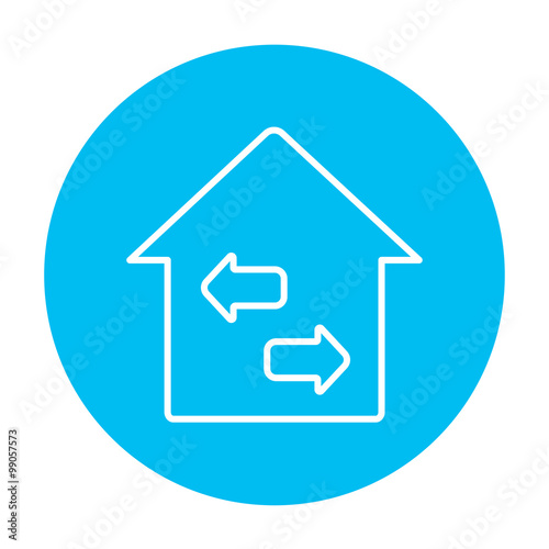 Property resale line icon.